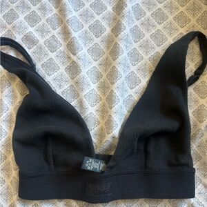 Skims Black Wireless Ribbed Bralette - Women’s Intimates